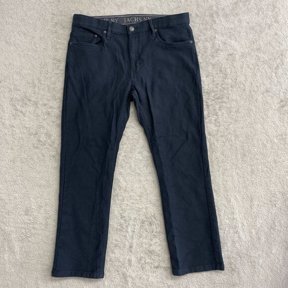 Jachs Ny 5 Pocket Pants Men's Size 34/29 Navy Slim Fit Cotton Blend N0195 - Picture 6 of 11